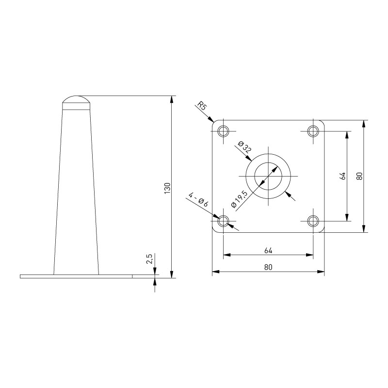 Pied de meuble Spire