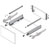 KIT Tiroir casserolier avec bandeaux - Hauteur 94 mm - ArciTech - HETTICH