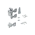 Ferrure de base WingLine L avec guidage bas portes coulissantes pliantes - HETTICH